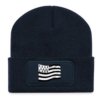 bretagne - Beanie recyclé à patch - bleu marine - Devant