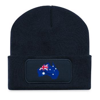 australia - Recycelte Patch Beanie - French Navy - Vorne