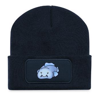 Blobfish bleu - Beanie recyclé à patch - bleu marine - Devant