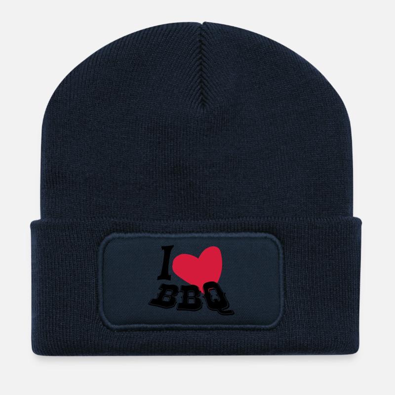 I love BBQ - Recycled Patch Beanie - french navy