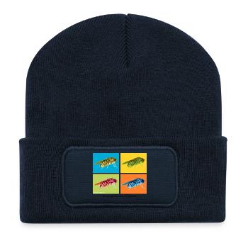 Pop Art Drosophila - Recycelte Patch Beanie - French Navy - Vorne