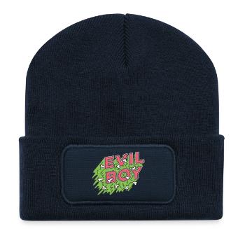 Evil Boy - Recycled Patch Beanie - french navy - Front
