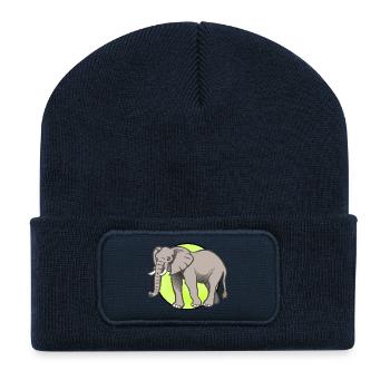 Elefant Elephant Zirkus - Recycelte Patch Beanie - French Navy - Vorne