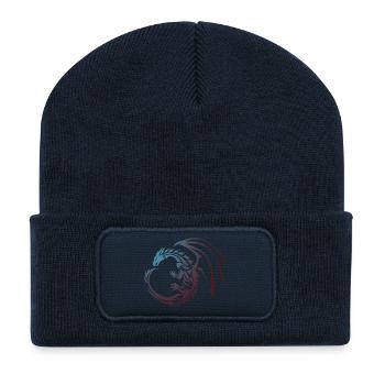 couleur du dragon - Beanie recyclé à patch - bleu marine - Devant