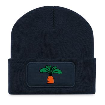Carrot icon - Recycled Patch Beanie - french navy - Front