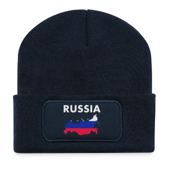 Russie - Beanie recyclé à patch - bleu marine - Devant