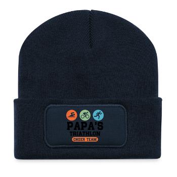 Triathlon Papa - Recycled Patch Beanie - french navy - Front