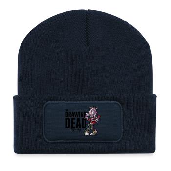 The Drawing Dead 01xb - Beanie recyclé à patch - bleu marine - Devant