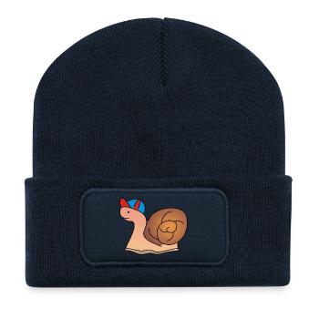 snail snail - Recycled Patch Beanie - french navy - Front