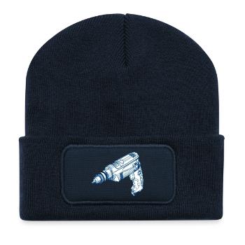 foret - Beanie recyclé à patch - bleu marine - Devant