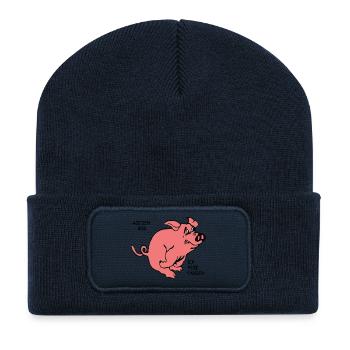 Aus dem Weg ich muss tanzen - Recycelte Patch Beanie - French Navy - Vorne