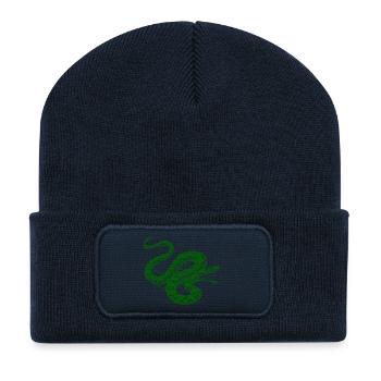 Green Snake - Recycled Patch Beanie - french navy - Front