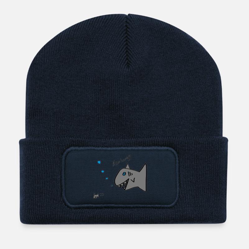 also hungry fish - Recycelte Patch Beanie - French Navy