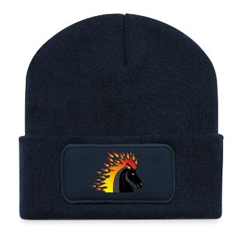 Fire horse - Recycled Patch Beanie - french navy - Front