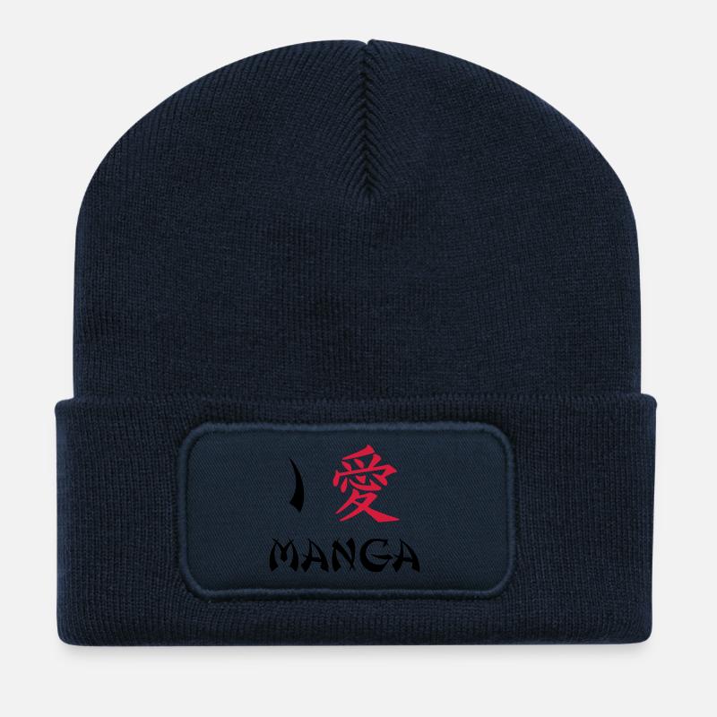 Ich liebe Manga - Recycelte Patch Beanie - French Navy