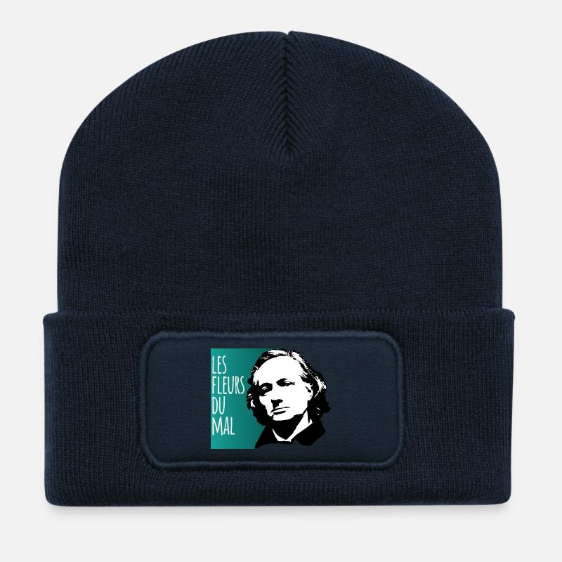 Les Fleurs - Recycelte Patch Beanie - French Navy