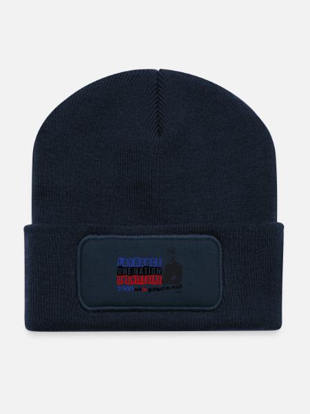 De Gaulle NOIR - Beanie recyclé à patch - bleu marine
