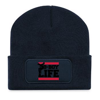b_boy_life_c2 - Recycelte Patch Beanie - French Navy - Vorne