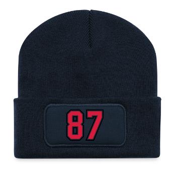 87 sports jersey football number - Beanie recyclé à patch - bleu marine - Devant