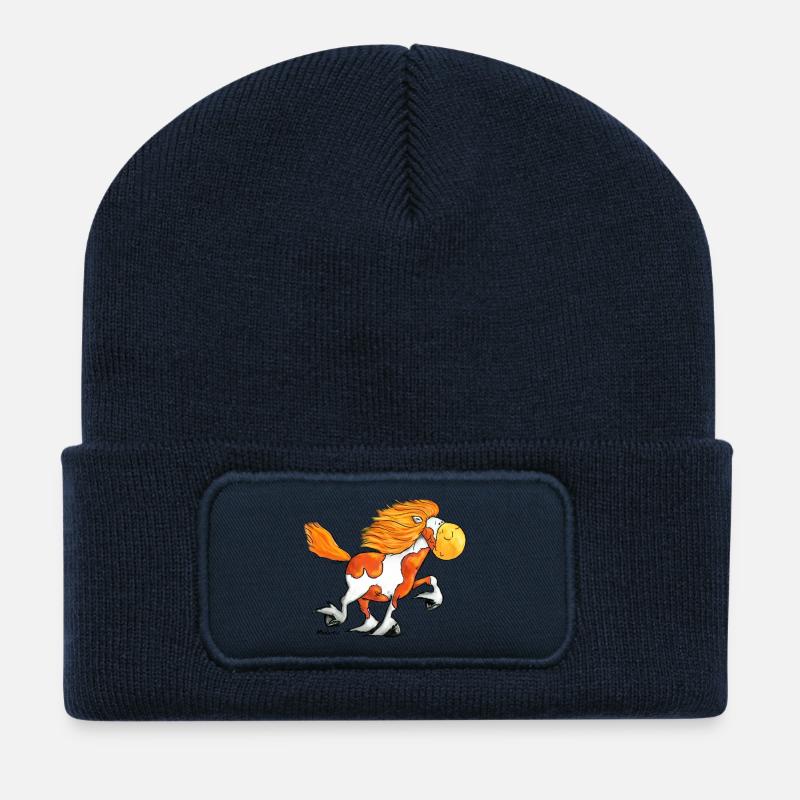 „Icelandic Power“ -Icelandic Horse - Recycled Patch Beanie - french navy