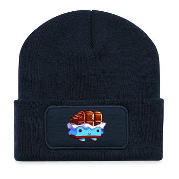 Chocolator.png - Beanie recyclé à patch - bleu marine - Devant