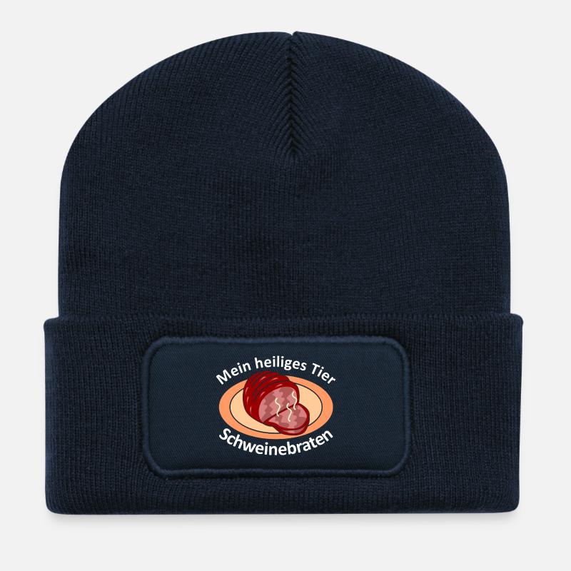 Schweinebraten - Recycelte Patch Beanie - French Navy
