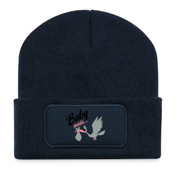 familie - Recycelte Patch Beanie - French Navy - Vorne