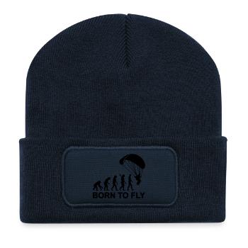 Évolution Parachutisme - Beanie recyclé à patch - bleu marine - Devant