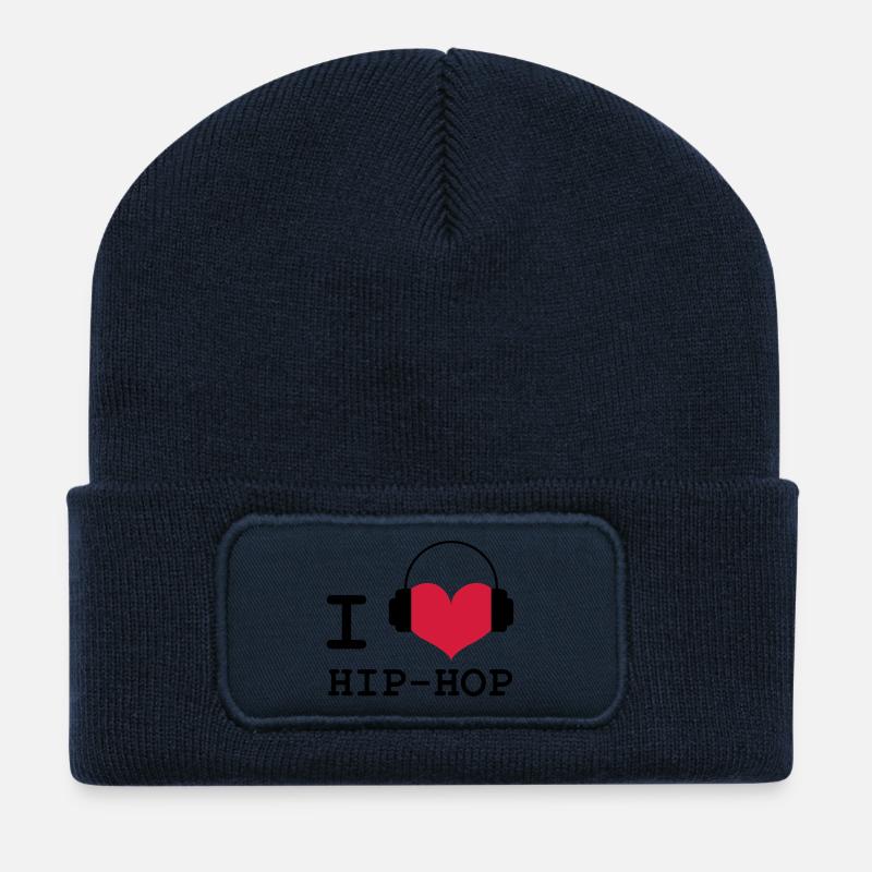 I Love Hip-Hop - Recycelte Patch Beanie - French Navy