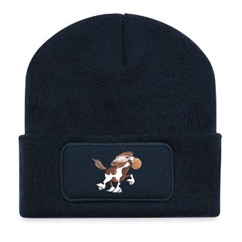 Cheval Islandais – Chevaux Islandais - Beanie recyclé à patch - bleu marine - Devant