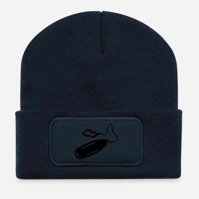rescue_can_c1 - Recycled Patch Beanie - french navy