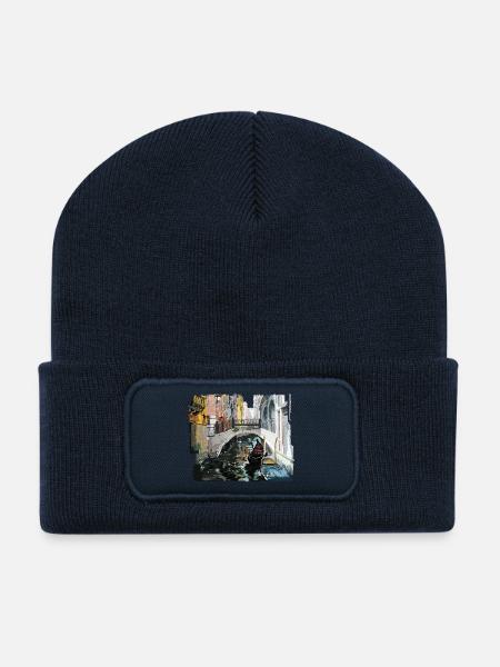 Venedig - Recycelte Patch Beanie - French Navy