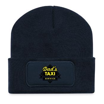 Dad's Taxi Service - Recycelte Patch Beanie - French Navy - Vorne