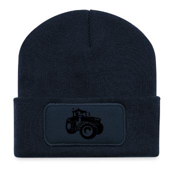 traktor - Beanie recyclé à patch - bleu marine - Devant
