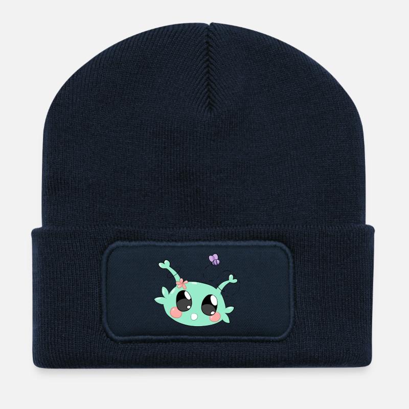 Glücklicher Außerirdischer - Glücklicher Außerirdischer - Recycelte Patch Beanie - French Navy