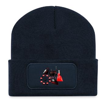 wien - Recycelte Patch Beanie - French Navy - Vorne