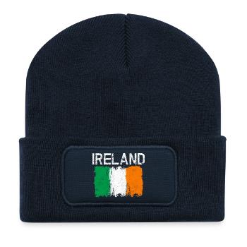 Conception du drapeau Grunge Ireland - Beanie recyclé à patch - bleu marine - Devant