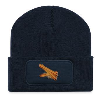 Three nice cinnamon sticks with cinnamon powder - Recycled Patch Beanie - french navy - Front
