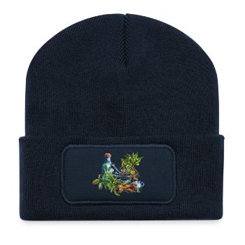 Herb Witch Utensils Fantasy Design - Recycled Patch Beanie - french navy - Front