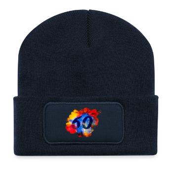 60th Birthday - Watercolor - Recycled Patch Beanie - french navy - Front