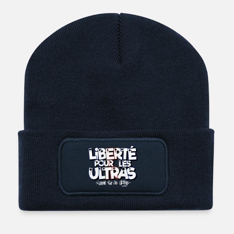 liberté pour les ultras - Beanie recyclé à patch - bleu marine