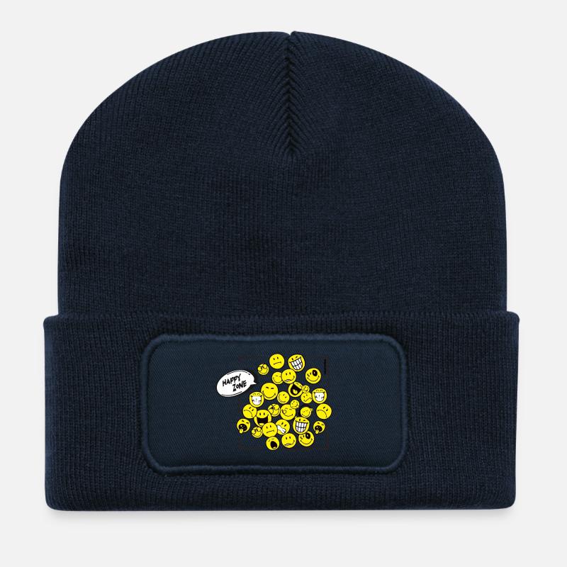 Smiley-World© Happy Zone - Recycelte Patch Beanie - French Navy
