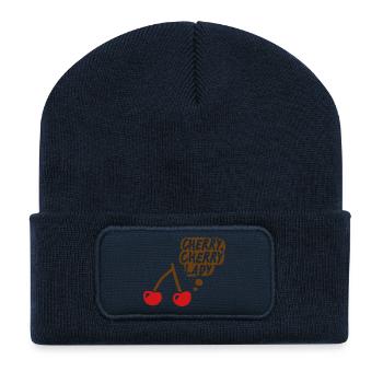 Cherry, cherry lady - Recycelte Patch Beanie - French Navy - Vorne