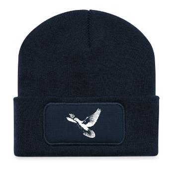 White dove of peace - Recycled Patch Beanie - french navy - Front