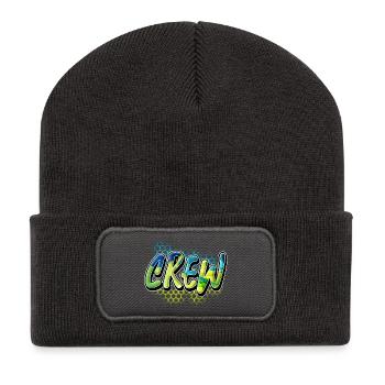 Crew - Recycelte Patch Beanie - Dunkelgrau - Vorne