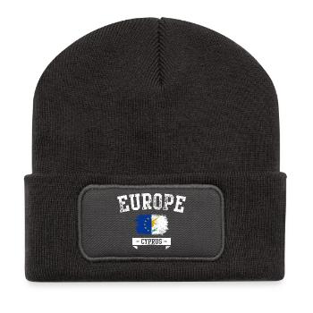 Emblème Europe Chypre - Beanie recyclé à patch - charbon - Devant