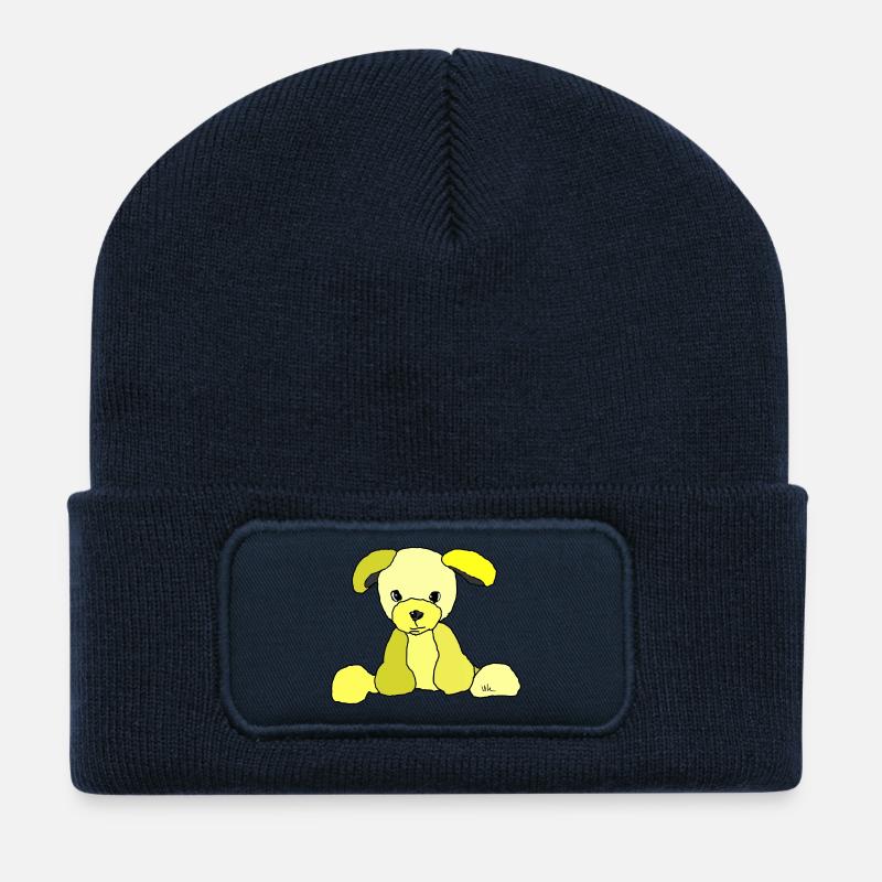 Hund Comic - Recycelte Patch Beanie - French Navy