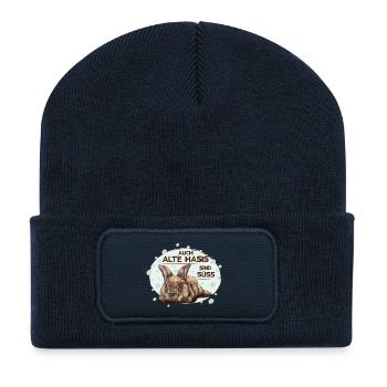 Alter Hase - Recycelte Patch Beanie - French Navy - Vorne