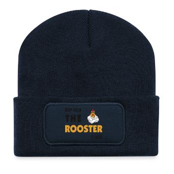 Keep Calm The Rooster Is Here - Recycled Patch Beanie - french navy - Front