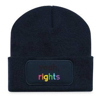Pride Month LGBT - ja, Rechte - Recycelte Patch Beanie - French Navy - Vorne